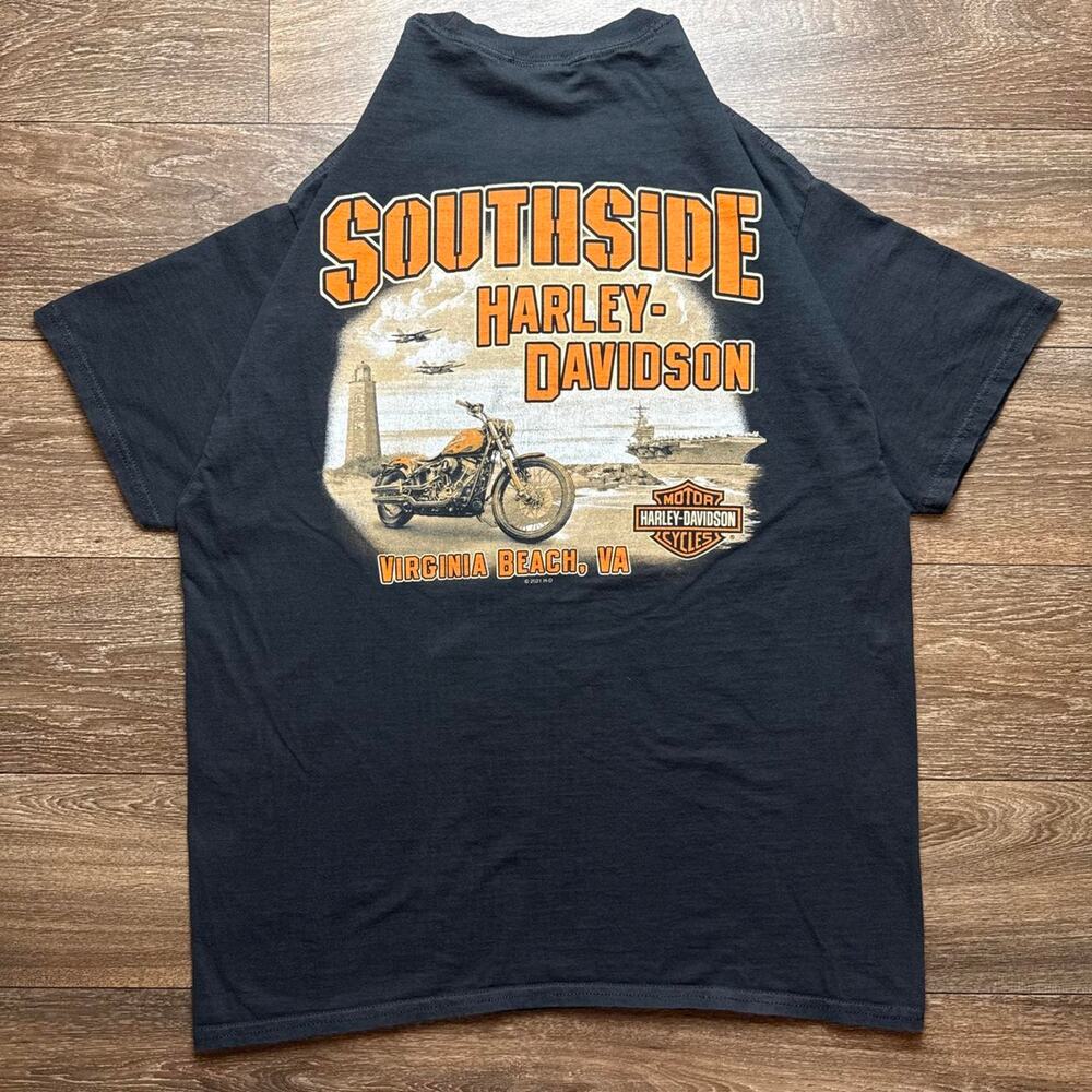 Black Harley Davidson Southside Virginia Beach Graphic Tee